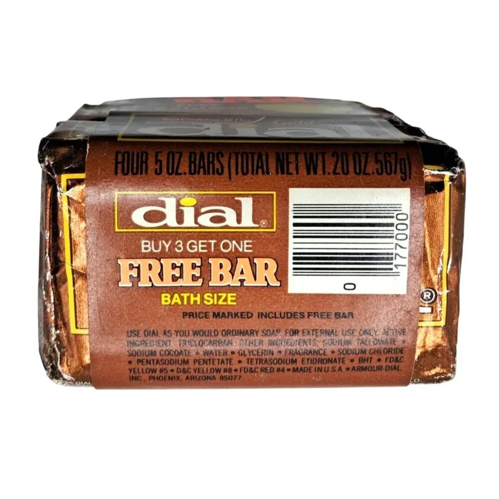 Vintage 4X Gold Dial Bath Soap Bar NOS 5 oz from 80s 90s TV Prop Movies 4 Pack - Picture 6 of 6